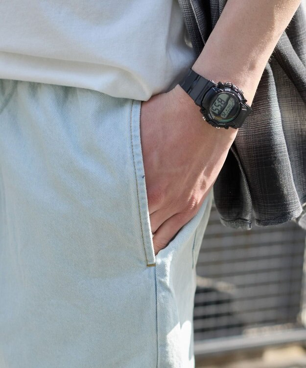 WEGO 【ウエストゴム/SMLサイズ展開】イージーコットンショーツ デニム淡加工色