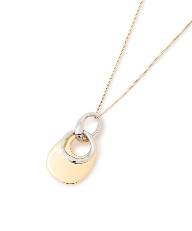 23区 メタルドロップ＆リング ネックレス ゴールド系