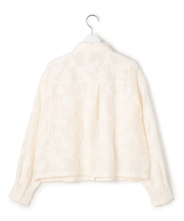 23区 L 【SLOW/一部店舗限定】カットジャカード シャツ アイボリー系