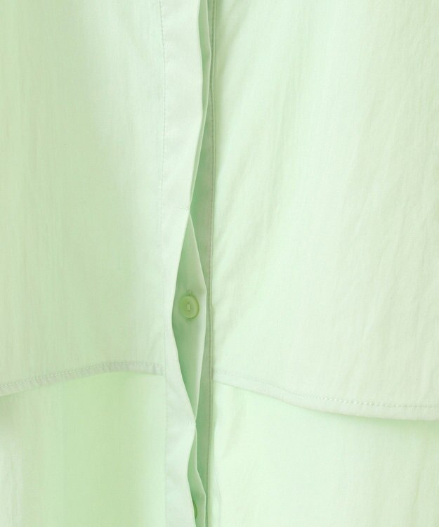 Green Parks イージーケア比翼フライヨークチュニック Lime Green