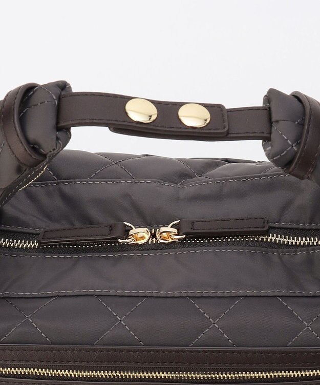 LA BAGAGERIE キルティング2WAYショルダーバッグ ダークグレー