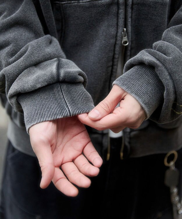 WEGO 【ユニセックス着用ITEM】ブリーチグラフィックZIPパーカー 柄3