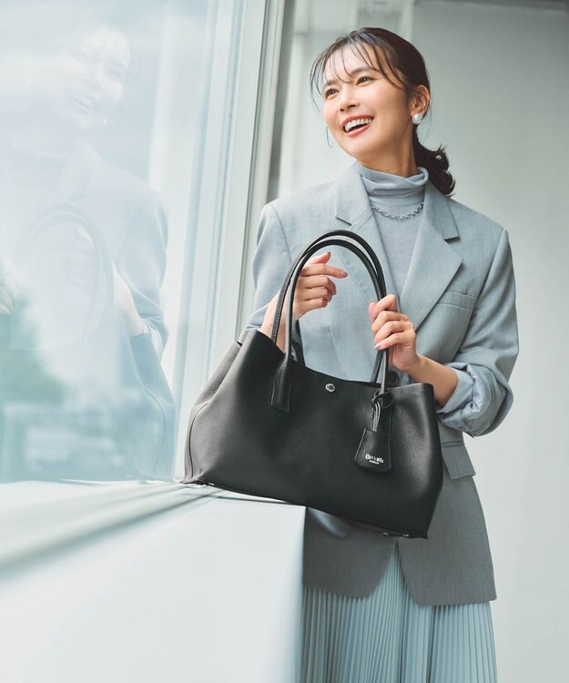 TOPKAPI 【Breath TOPKAPI】ELAN エラン シュリンクレザー 2way トートバッグ ブラック