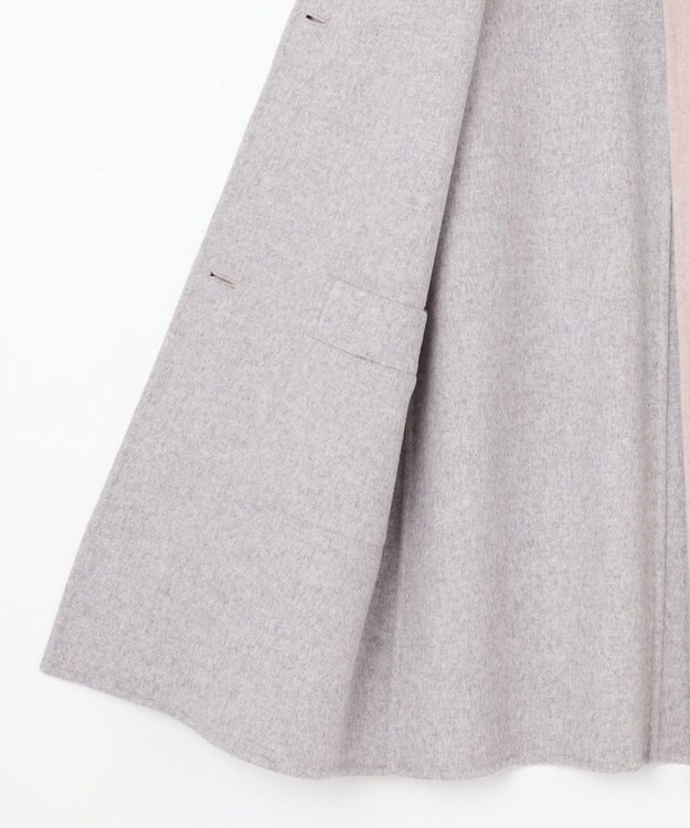 J.PRESS LADIES L 【リバーシブル】ウールナイロン リバー ミドル コート ベージュ系