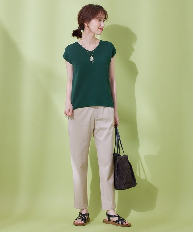 ANY L 【ウエストゴム/ストレッチ】大人の７daysデイリーパンツ ライトグレー