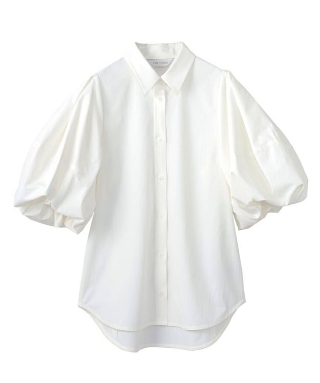 FORFORMO Tuck Puff Sleeve Shirt タックパフスリーブシャツ ホワイト