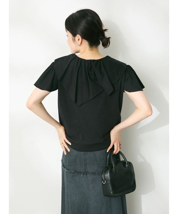 CRAFT STANDARD BOUTIQUE フリルデザインTee Black