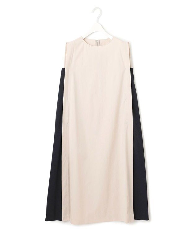 ICB 【接触冷感・UVカット・洗える】RENUソフトタイプライター バイカラーワンピース トープ×ブラック系