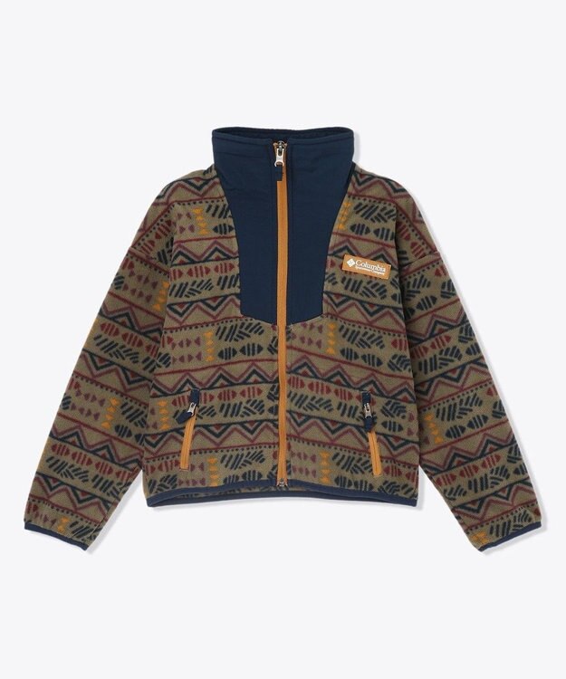 Columbia Columbia/ 【KIDS】セコイアグローブプリンテッドフルジップフリース /コロンビア Stone Green Horizons、 Coll Navy