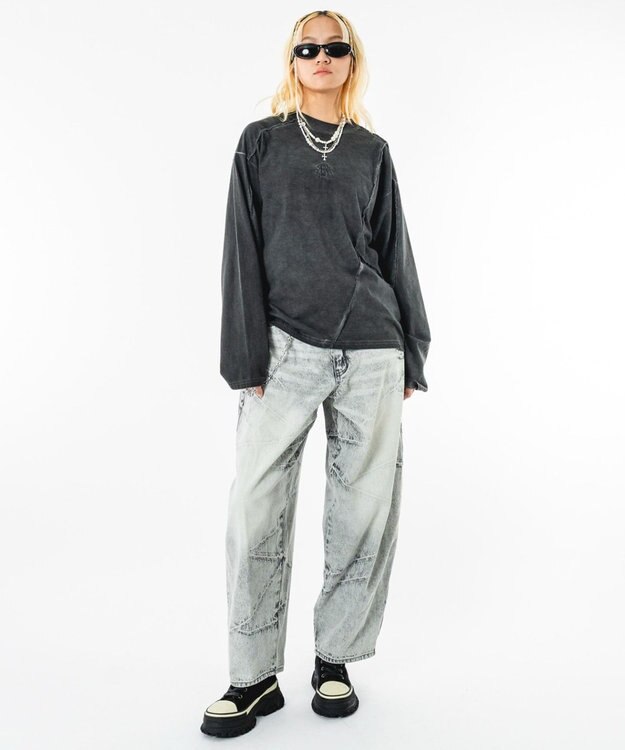 WEGO 【ユニセックス着用ITEM】コールドダイスウィッチングT（LS） ブラックその他