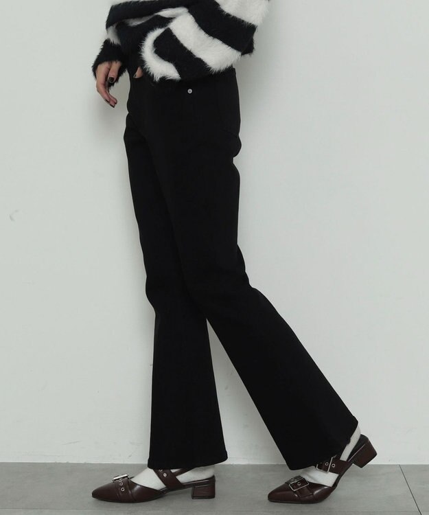 WEGO ストレッチフレアデニムパンツ ブラックその他