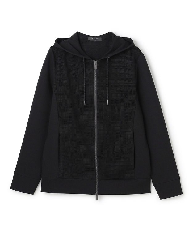 JOSEPH HOMME 【オリジナル素材 】ライトタックジャージー   ジップアップフーディー ブラック系