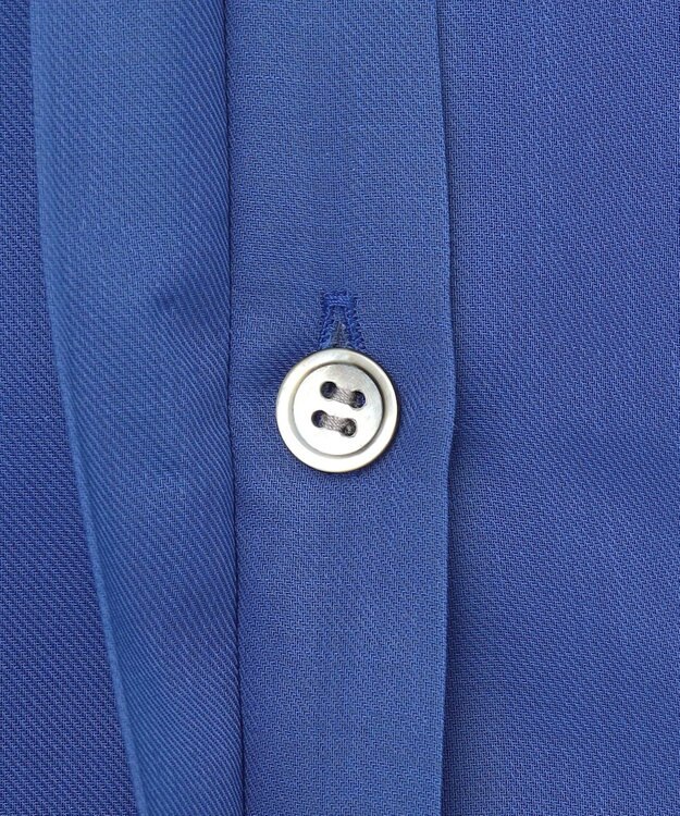 23区 L 【洗える】シアービエラ タックデザイン ブラウス ブルー系