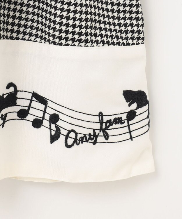 ANY KIDS モノトーン音符ジャンパースカート 千鳥