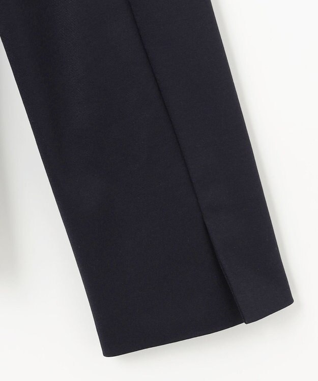 J.PRESS LADIES 【セットアップ対応・洗える・抗菌防臭】T/Cポンチ ノーカラー ジャケット ネイビー系