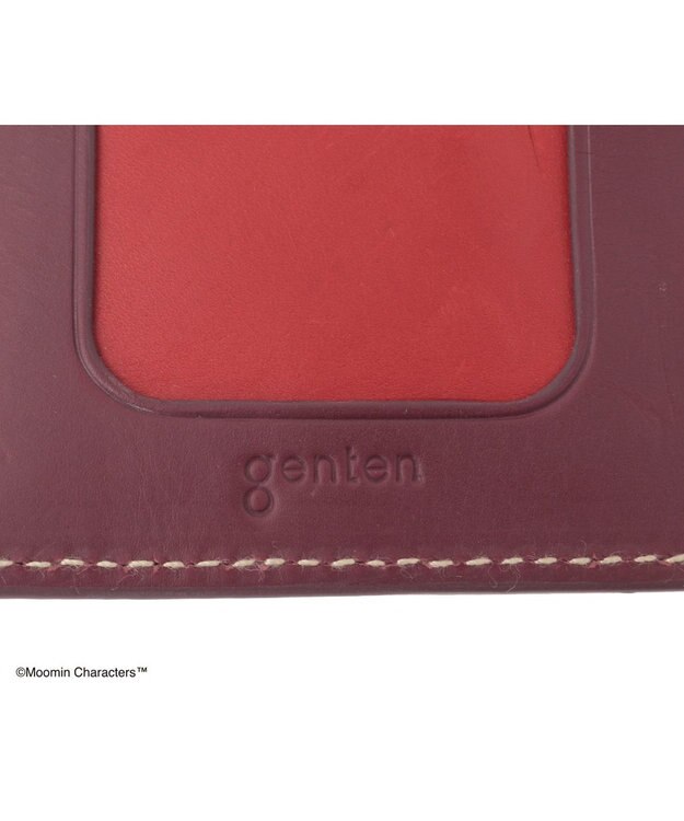 genten MOOMIN collection はみ出しパスケース「リトルミイ」 ワイン