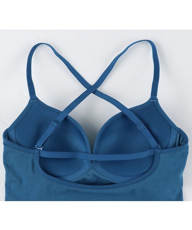 WACOAL 【GOCOCi ゴコチ】 カップ付きインナー ぴったりフィット ズレにくい 洗濯機洗い可能(ネット使用) ブラキャミソール ブラトップ レディース ノンワイヤー UGG122 /ワコール ブルー