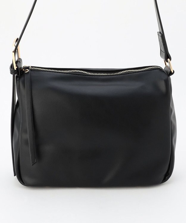 LA BAGAGERIE 【maison vert】 【チェーンチャーム・ミニポーチ付き】2WAYベルトワンショルダー ブラック