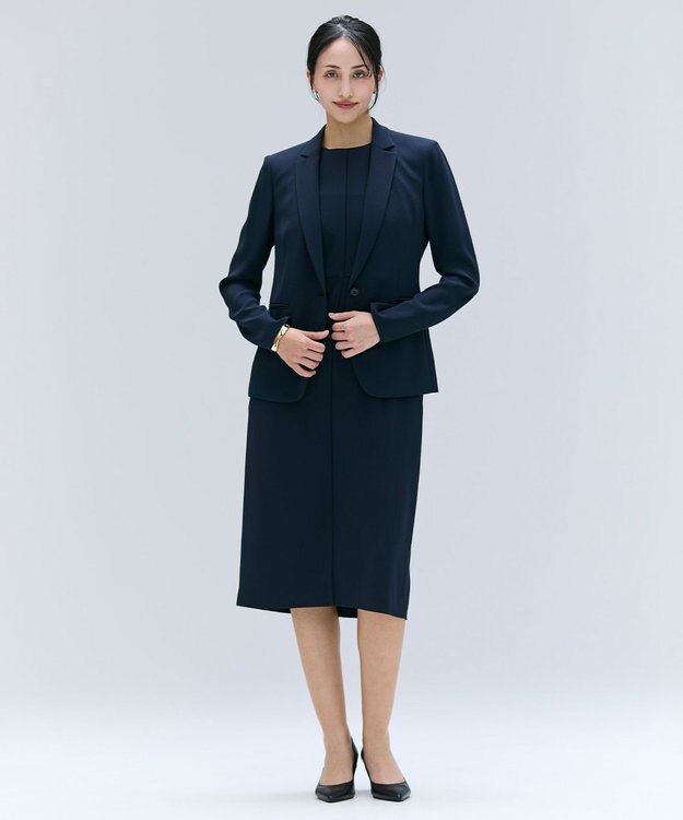 BEIGE， 【洗える・L-size】CINDY / テーラードジャケット Navy