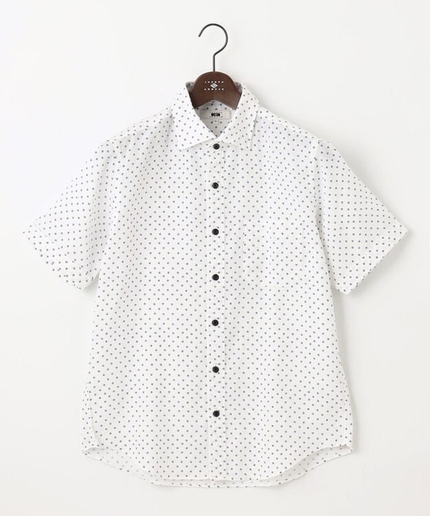 JOSEPH ABBOUD 【ビジネスシーンに最適・サステイナブル】ソアロンシャンブレープリント シャツ ホワイト系5