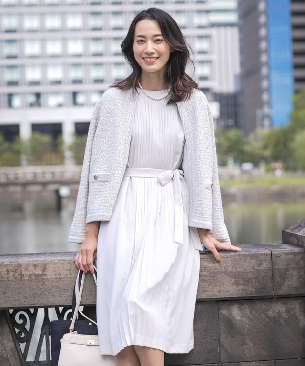 J.PRESS LADIES 【3way】2連パール ネックレス シルバー系