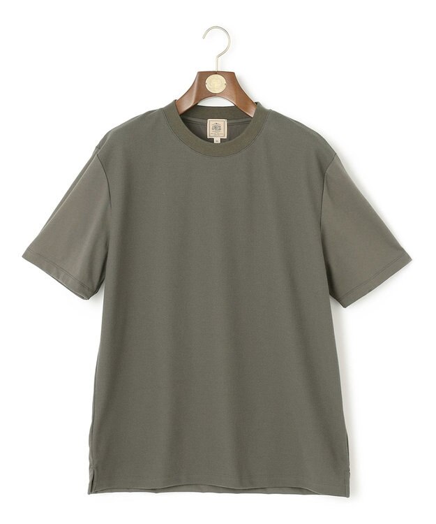 J.PRESS MEN 【KING SIZE】【UVカット / 接触冷感 / ビジネス対応】【J.PRESS PREMIUM JERSEY】無地コットン Tシャツ ダークグリーン系
