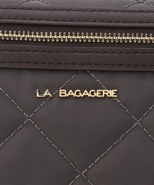 LA BAGAGERIE キルティング2WAYショルダーバッグ ダークグレー