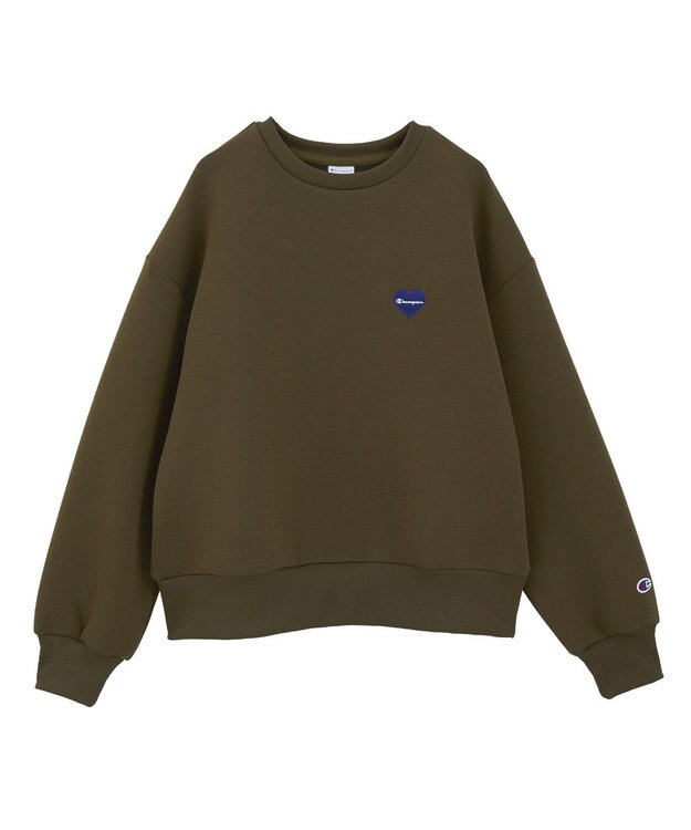 earth music&ecology Ｃｈａｍｐｉｏｎ×ｅｍａｅポンチハートスウェット Brown
