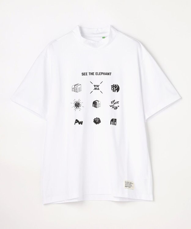 PW CIRCULUS 【MEN】9モチーフモックネック ゴルフ ホワイト系