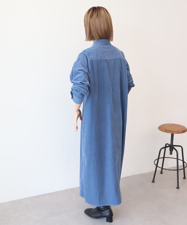 AMERICAN HOLIC コーデュロイシャツワンピース Blue