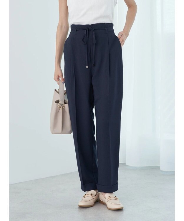 earth music&ecology リネンライクテーパードパンツ