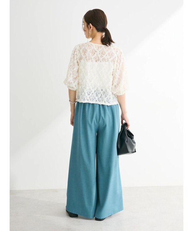 Green Parks ・SUGAR SPOON フラワーレースカーディガン Off White