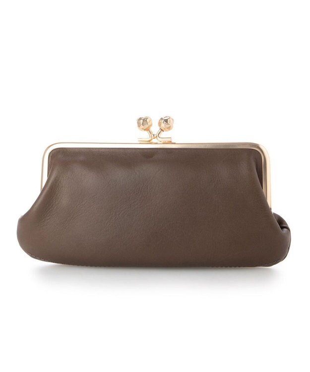 UNBILLION perche フラグメントケース付きアンティーク調ガマグチ長財布 グレー