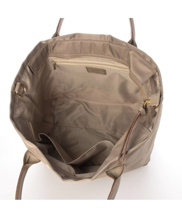 UNBILLION ペルケ perche / ナイロンドット刺繍2wayトート ライトオーク