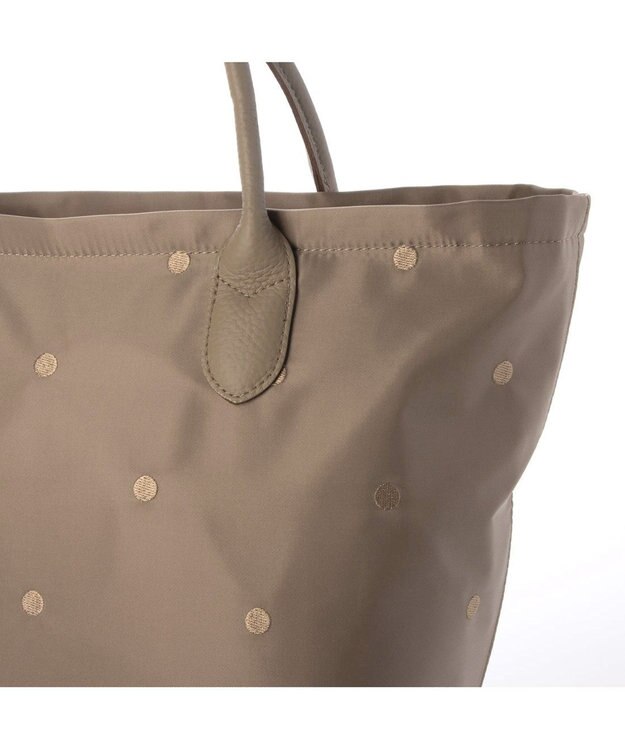 UNBILLION ペルケ perche / ナイロンドット刺繍2wayトート ライトオーク