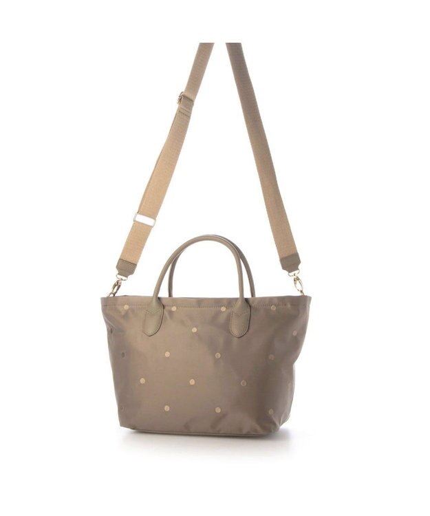 UNBILLION ペルケ perche / ナイロンドット刺繍2wayトート ライトオーク