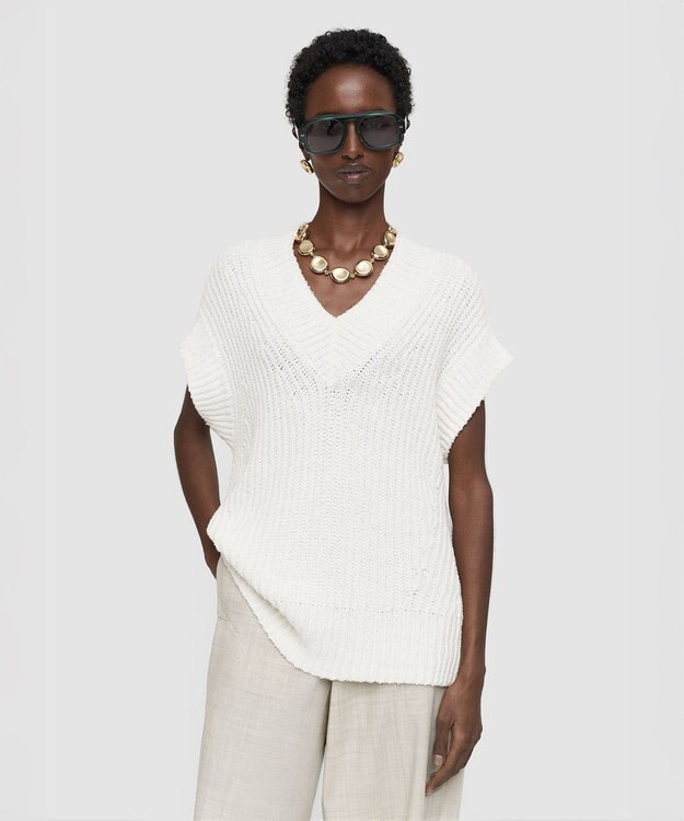 JOSEPH コットンテリー　ニットトップ Wax