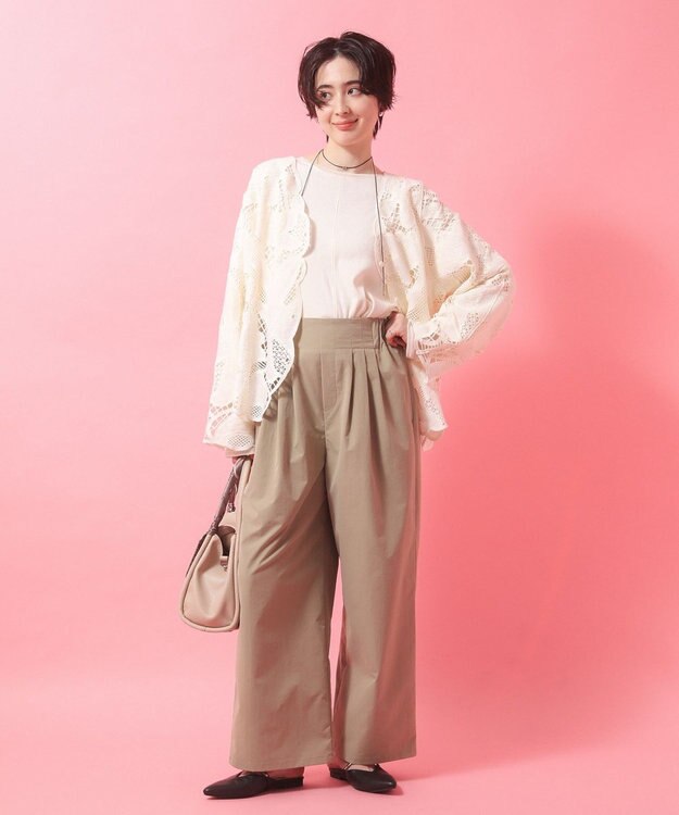 Green Parks レースカーディガン Ivory