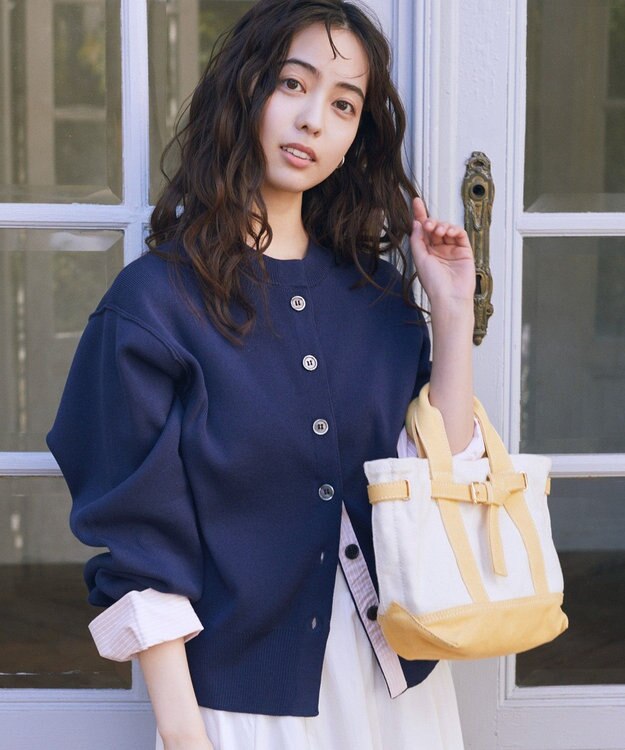 earth music&ecology フェイクレイヤードカーディガン Navy