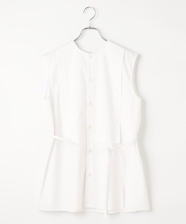 #Newans 【ANSWER for モダンベーシック】ビブヨークデザインブラウス ホワイト系