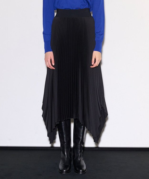 JOSEPH ニットウィーブプリッセ　スカート Black