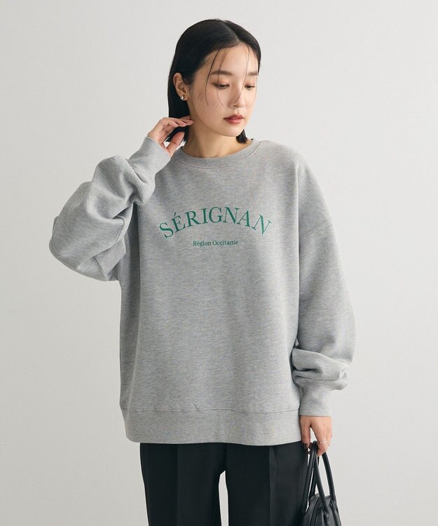 Green Parks 裏起毛アソートロゴプルオーバー Gray Mixture