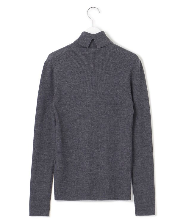 23区 【洗える】ウーステッドウール タートルネック ニット グレー系