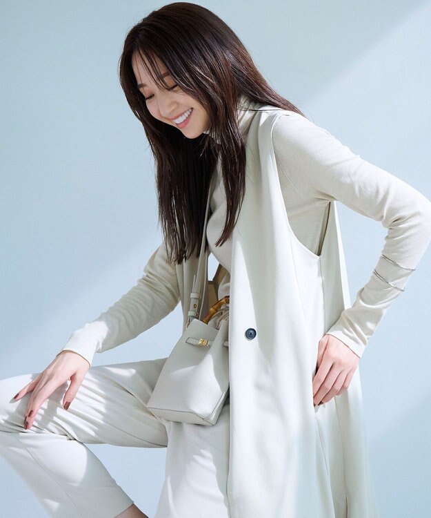 23区 バンブーハンドルミニショルダーバッグ ベージュ系