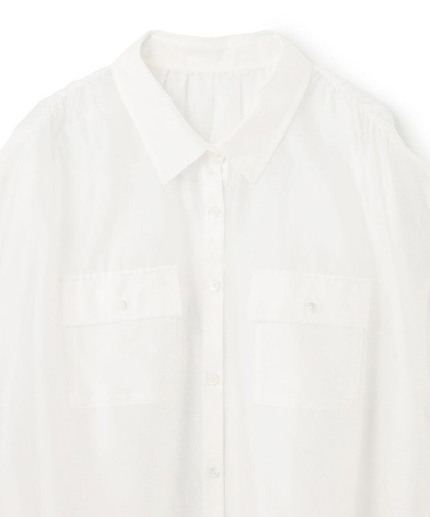 GRACE CONTINENTAL ギャザーシャツ ホワイト