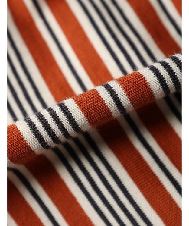 AMERICAN HOLIC マルチボーダーノースリーブカットプルオーバー Terracotta