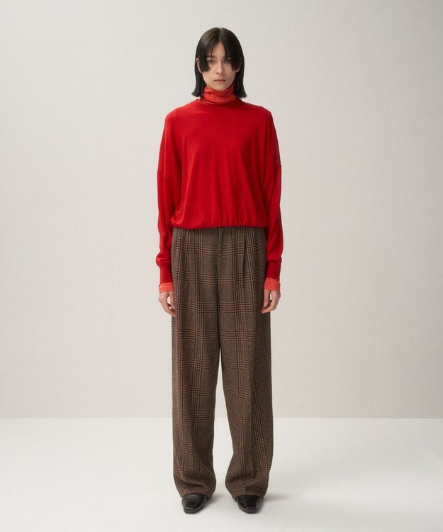 ATON SHEER WOOL | クルーネックセーター RED
