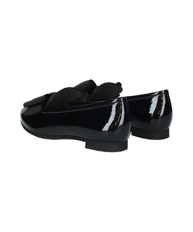 Bridget Birkin 【Bridget Birkin】ラウンドリボンローファー ブラックエナメル