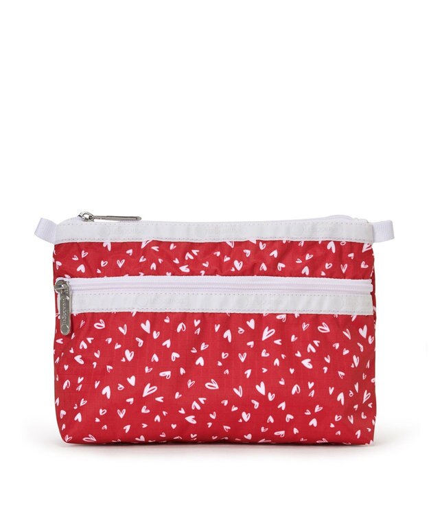 LeSportsac COSMETIC CLUTCH/レッドミニハーツホワイト レッドミニハーツホワイト