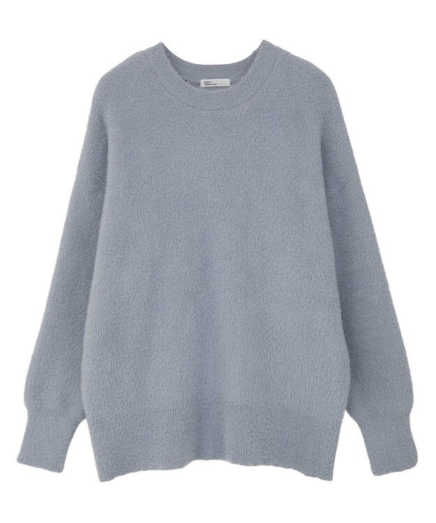 CRAFT STANDARD BOUTIQUE ファーライクニットチュニック Blue